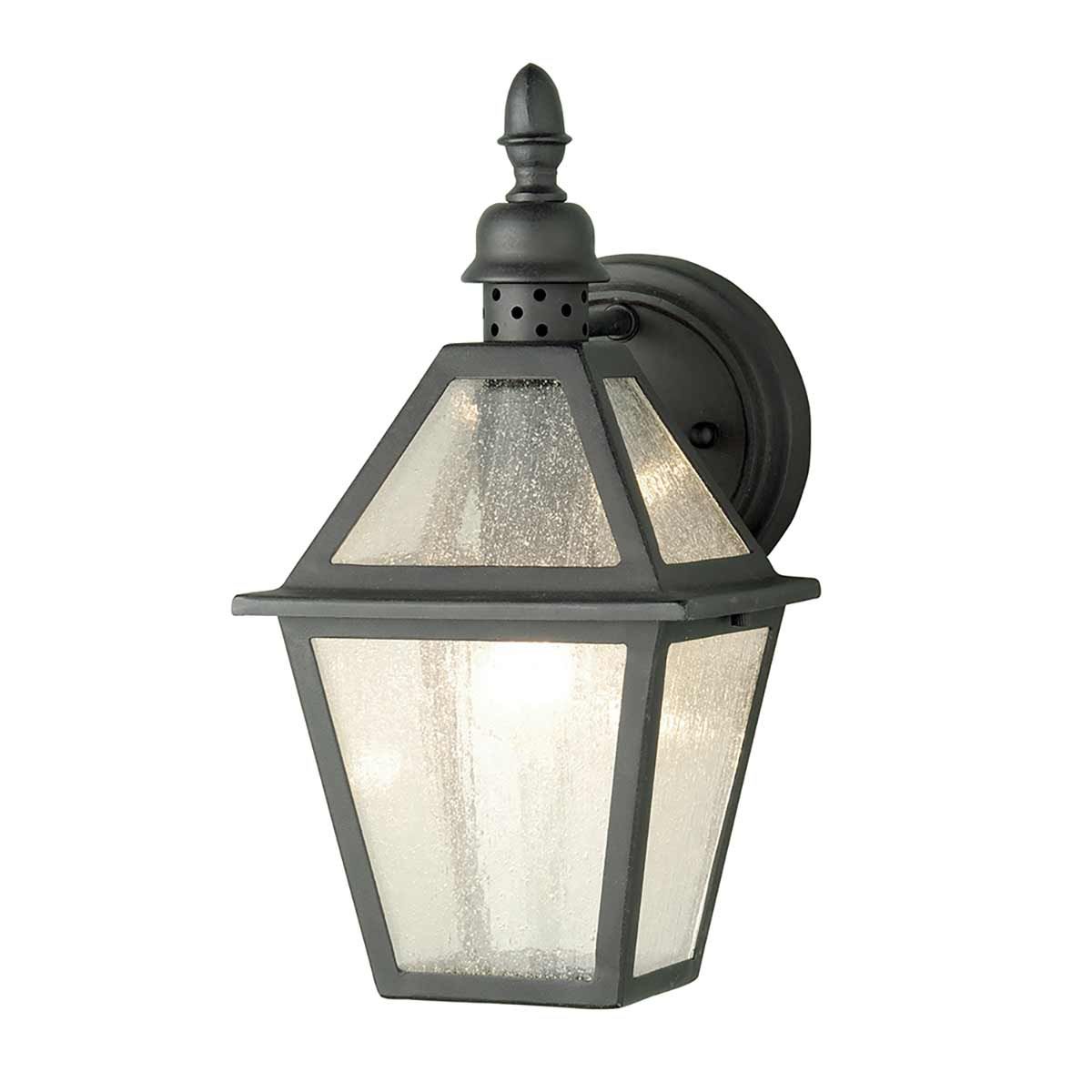 Polruan Vintage-Style Black Wall Lantern