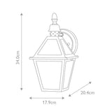 Polruan Vintage-Style Black Wall Lantern