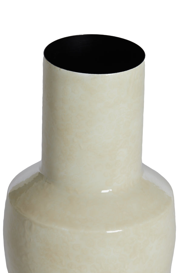 Elegant Cream Glazed Vase Ø14x30 cm Senuma Collection