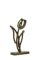 Antique Bronze Tulip Ornament on Base 17x6x35 cm