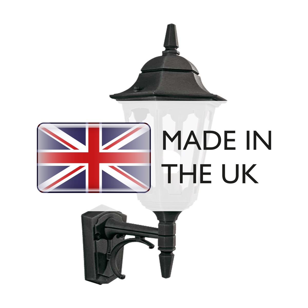 Elegant Black Parish Wall Lantern