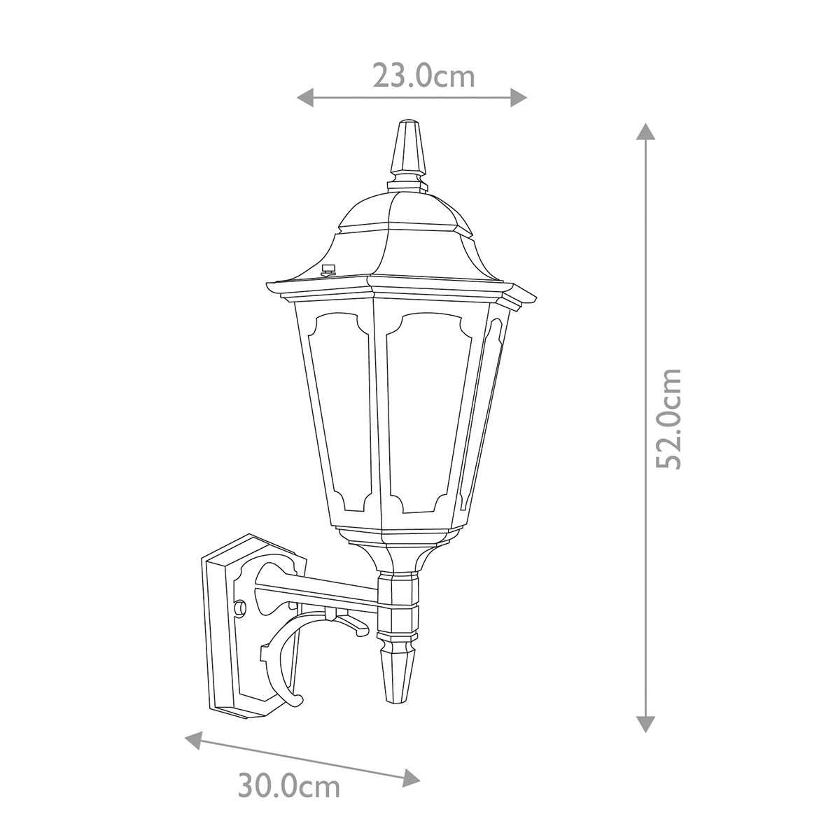 Elegant Black Parish Wall Lantern