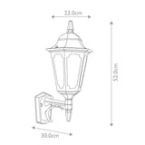 Elegant Black Parish Wall Lantern