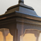 Elegant Black Die-Cast Aluminium Pedestal Lantern