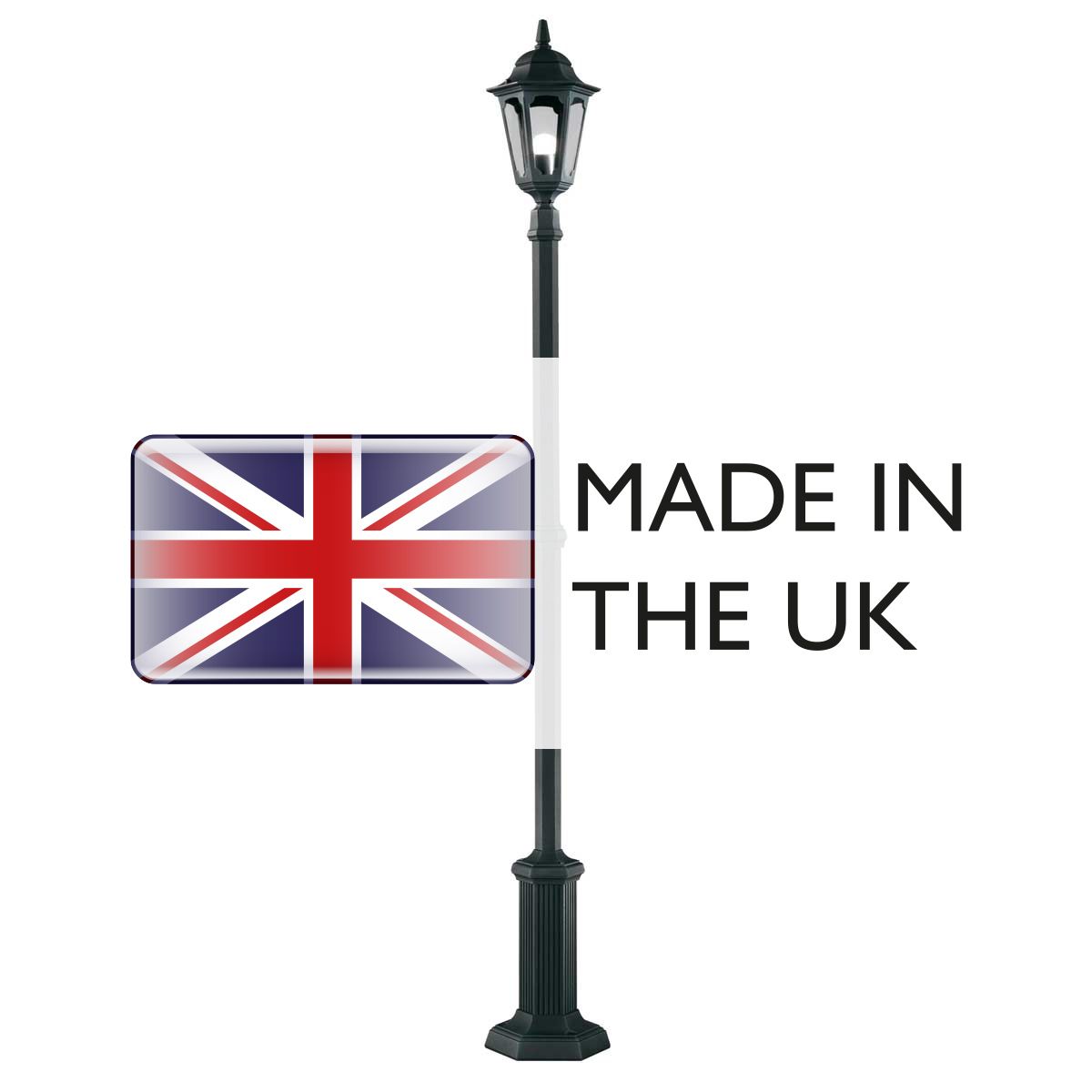 Elegant Black Parish Outdoor Lamp Post