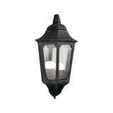 Vintage Outdoor Wall Lantern in Black Finish
