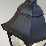 Vintage Outdoor Wall Lantern in Black Finish