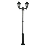 Parish Dual Lantern Post in Elegant Black