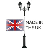 Parish Dual Lantern Post in Elegant Black