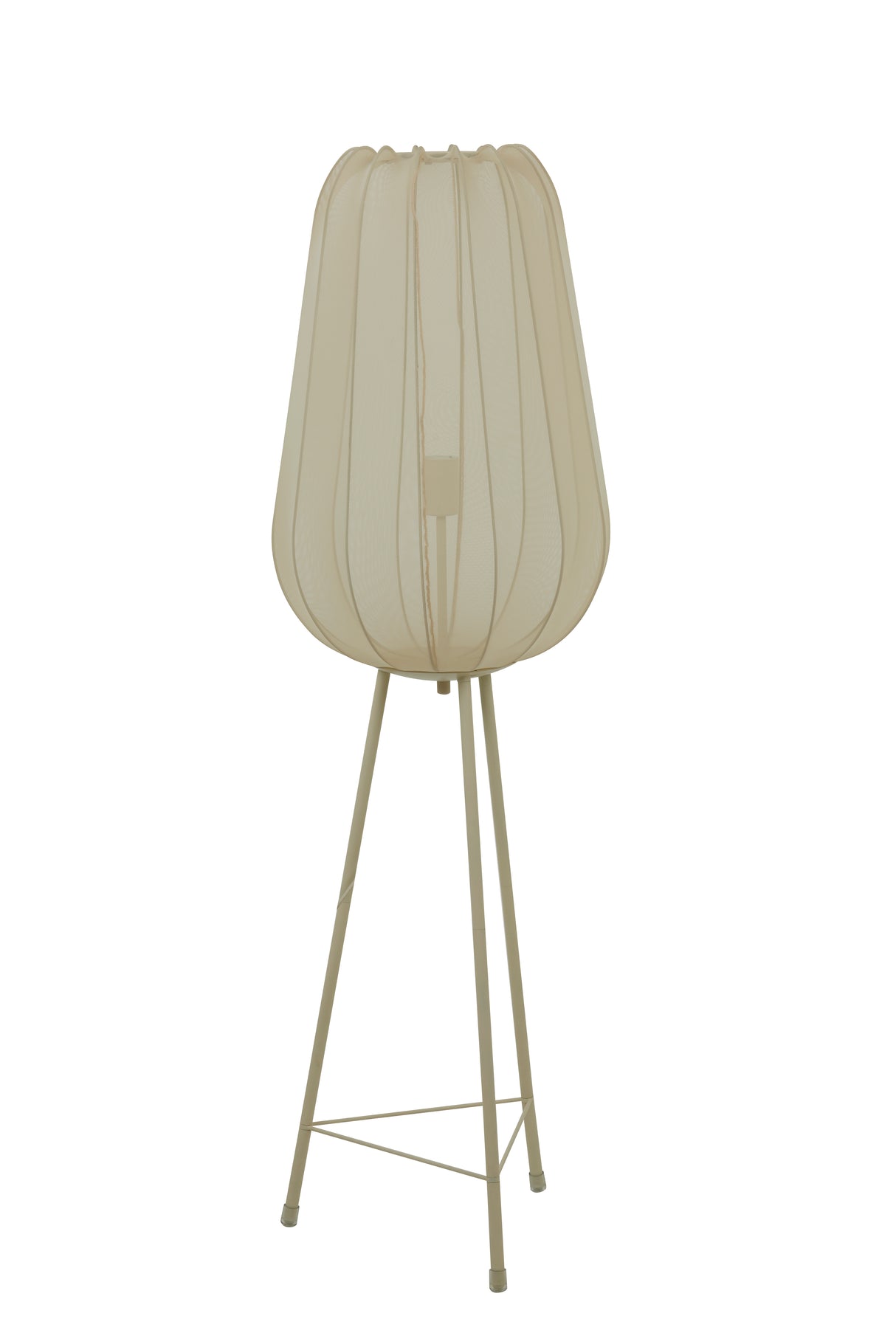 Elegant Tripod Floor Lamp with Plumeria Sand Finish - Ø42x132 cm
