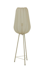 Elegant Tripod Floor Lamp with Plumeria Sand Finish - Ø42x132 cm