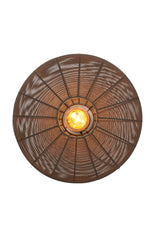 Rustic Modern Pendant Lamp - Matt Dark Brown Finish