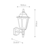 Elegant Parish Mini Black Outdoor Wall Lantern