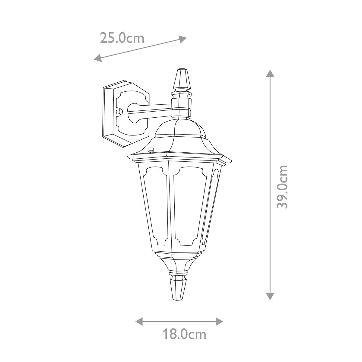 Elstead Parish Vintage Black Outdoor Wall Lantern