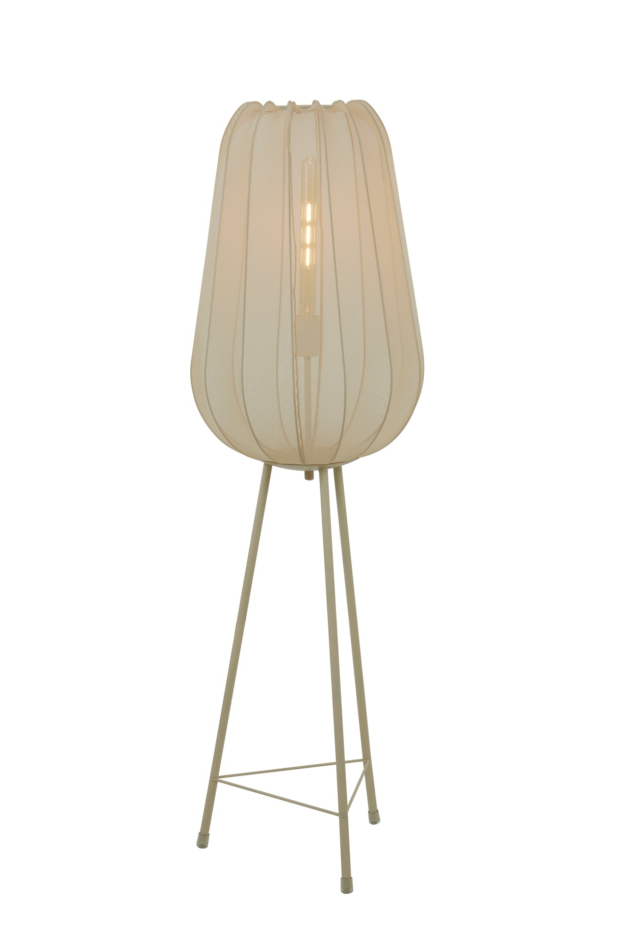 Elegant Tripod Floor Lamp with Plumeria Sand Finish - Ø42x132 cm
