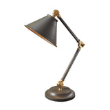 Provence Charm Mini Table Lamp in Dark Grey and Aged Brass