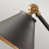 Provence Charm Mini Table Lamp in Dark Grey and Aged Brass