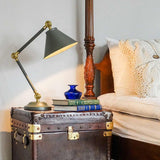 Provence Charm Mini Table Lamp in Dark Grey and Aged Brass