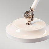 Provence Element Modern Table Lamp in White with Polished Nickel Finish