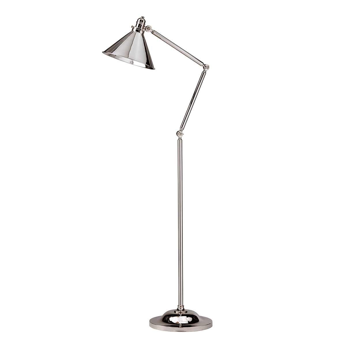 Provence Vintage Adjustable Floor Lamp in Polished Nickel