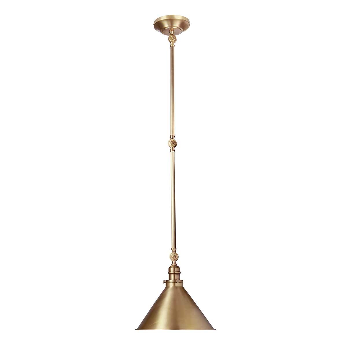 French Bistro-Inspired Aged Brass Wall/Pendant Light