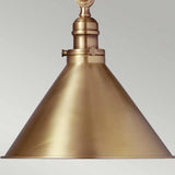 French Bistro-Inspired Aged Brass Wall/Pendant Light
