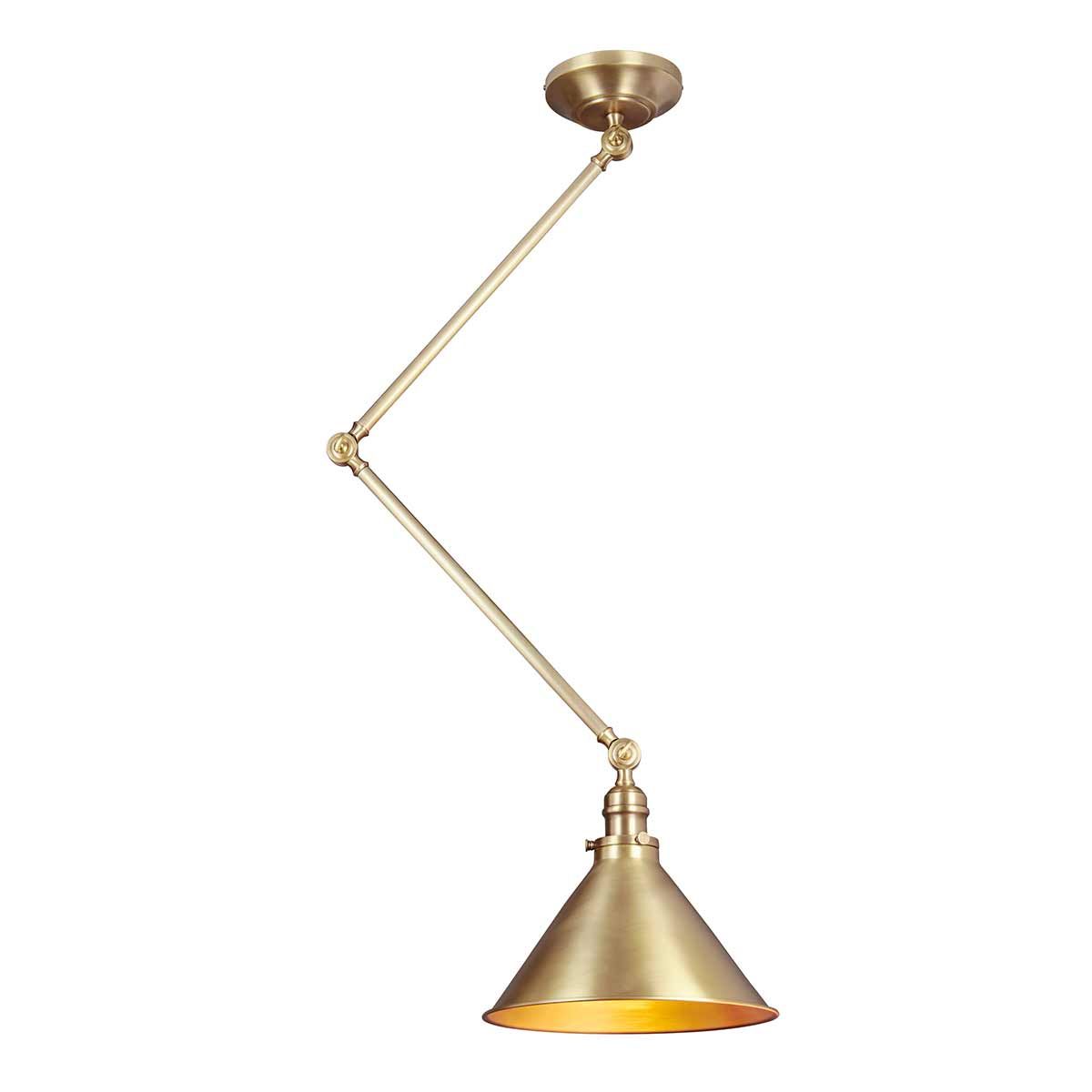 French Bistro-Inspired Aged Brass Wall/Pendant Light