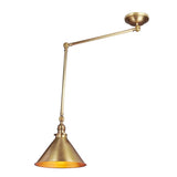 French Bistro-Inspired Aged Brass Wall/Pendant Light