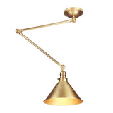 French Bistro-Inspired Aged Brass Wall/Pendant Light