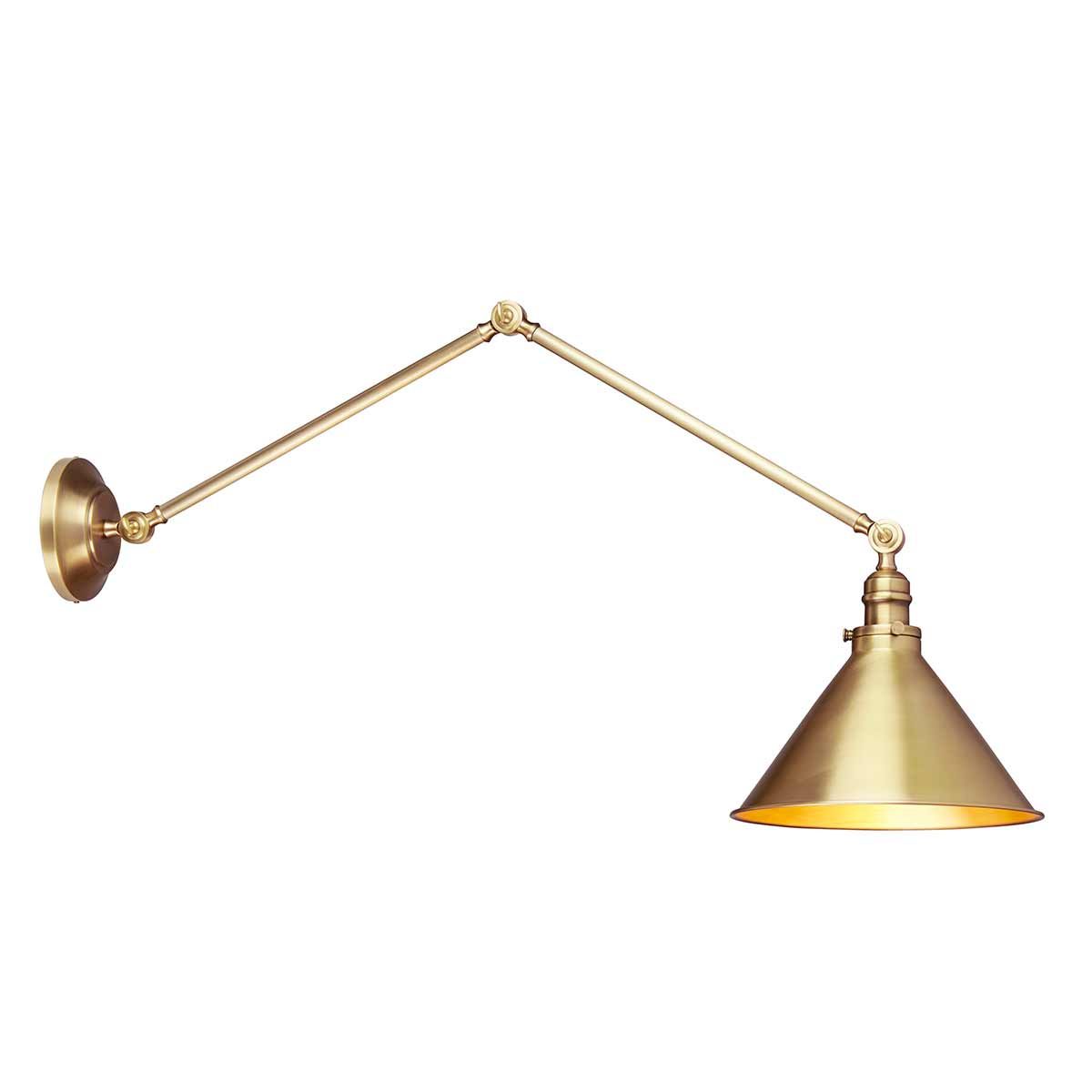 French Bistro-Inspired Aged Brass Wall/Pendant Light