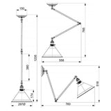 Provence Old Bronze Adjustable Wall Light/Pendant