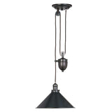 Vintage French-Inspired Old Bronze Pendant Light