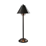 Vintage French Bistro Table Lamp in Old Bronze Finish