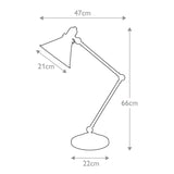 Antique French-Style Nickel Desk Lamp