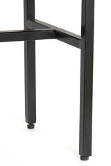 Sleek Black Abage Wood Cabinet 150x40x80 cm