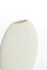 Elegant Cream Lace Textured Vase - 40.5x11x40 cm