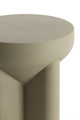 Compact Mikado Side Table in Matte Light Grey Finish (Ø36x42 cm)