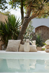 Beige Treneta Lumbar Cushion 60x30 cm