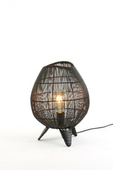Sleek Yumi Black Table Lamp, 28x37 cm