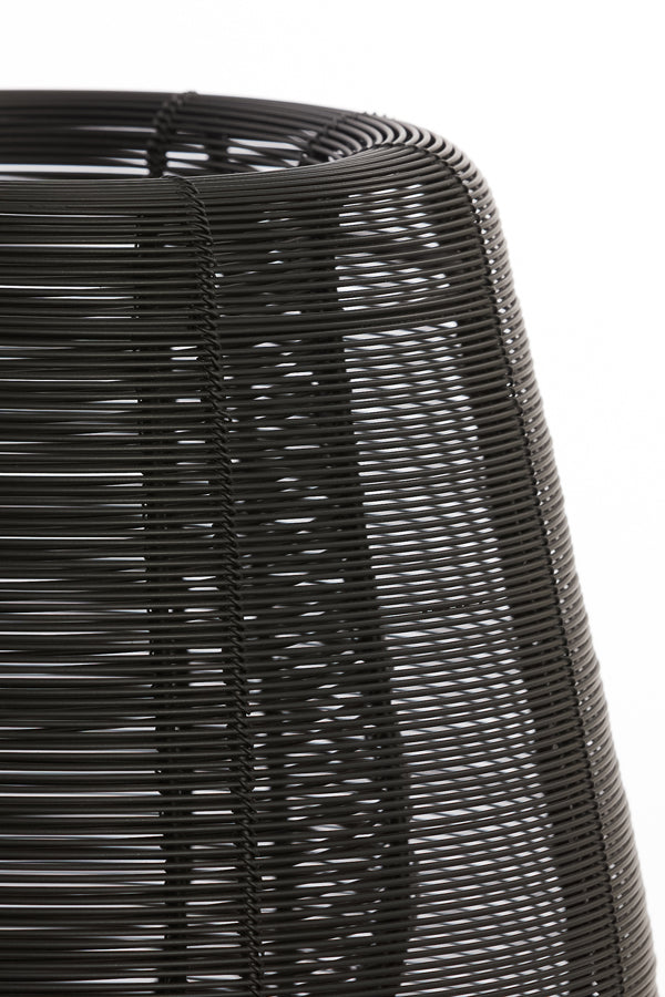 Matte Black Aboso Table Lamp - 24cm Diameter, 54cm Height