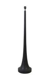 Elegant Black Matte Wooden Floor Lamp 25x135 cm