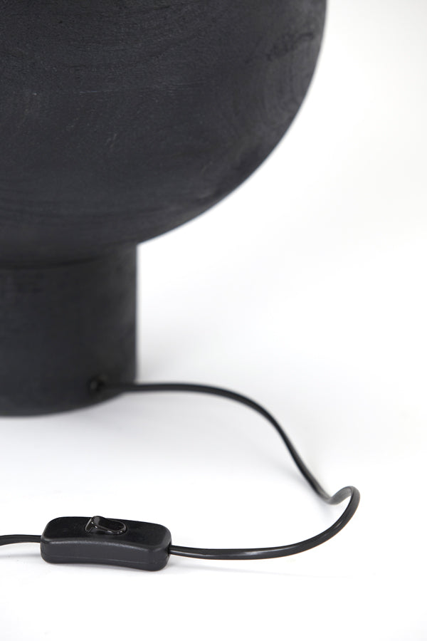 Elegant Black Wood Lamp Base, 33x55 cm