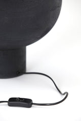 Elegant Black Wood Lamp Base, 33x55 cm