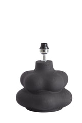 Matt Black Carilo Ceramic Lamp Base, Diameter 30.5cm x Height 38cm