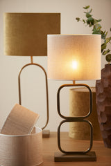 Elegant Lutika Light Gold Lamp Stand - Dimensions 23x11.5x46 cm