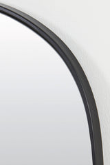 Elegant Smoked Glass Mirror with Matte Black Frame - 40x1.5x100 cm