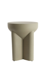 Compact Mikado Side Table in Matte Light Grey Finish (Ø36x42 cm)