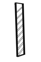 Vertical Elegance: Black Metal Wine Rack for 8 Bottles