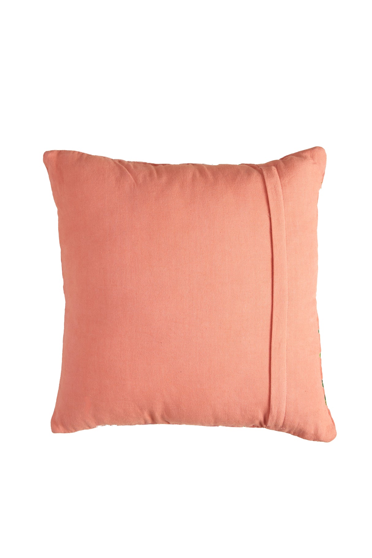 Elegant Tomba Cushion 45x45 cm in Green and Coral