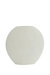 Elegant Cream Lace Textured Vase - 40.5x11x40 cm